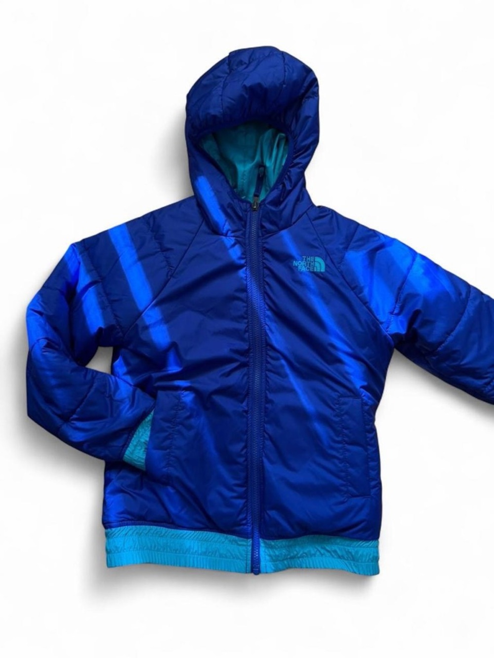 The North Face Royal Blue Hooded Reversible Jacket